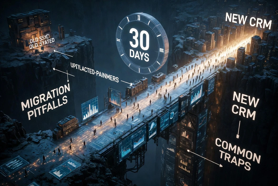 A practical 30 day migration playbook with data mapping, adoption strategy, and the common pitfalls that sink most CRM switches.